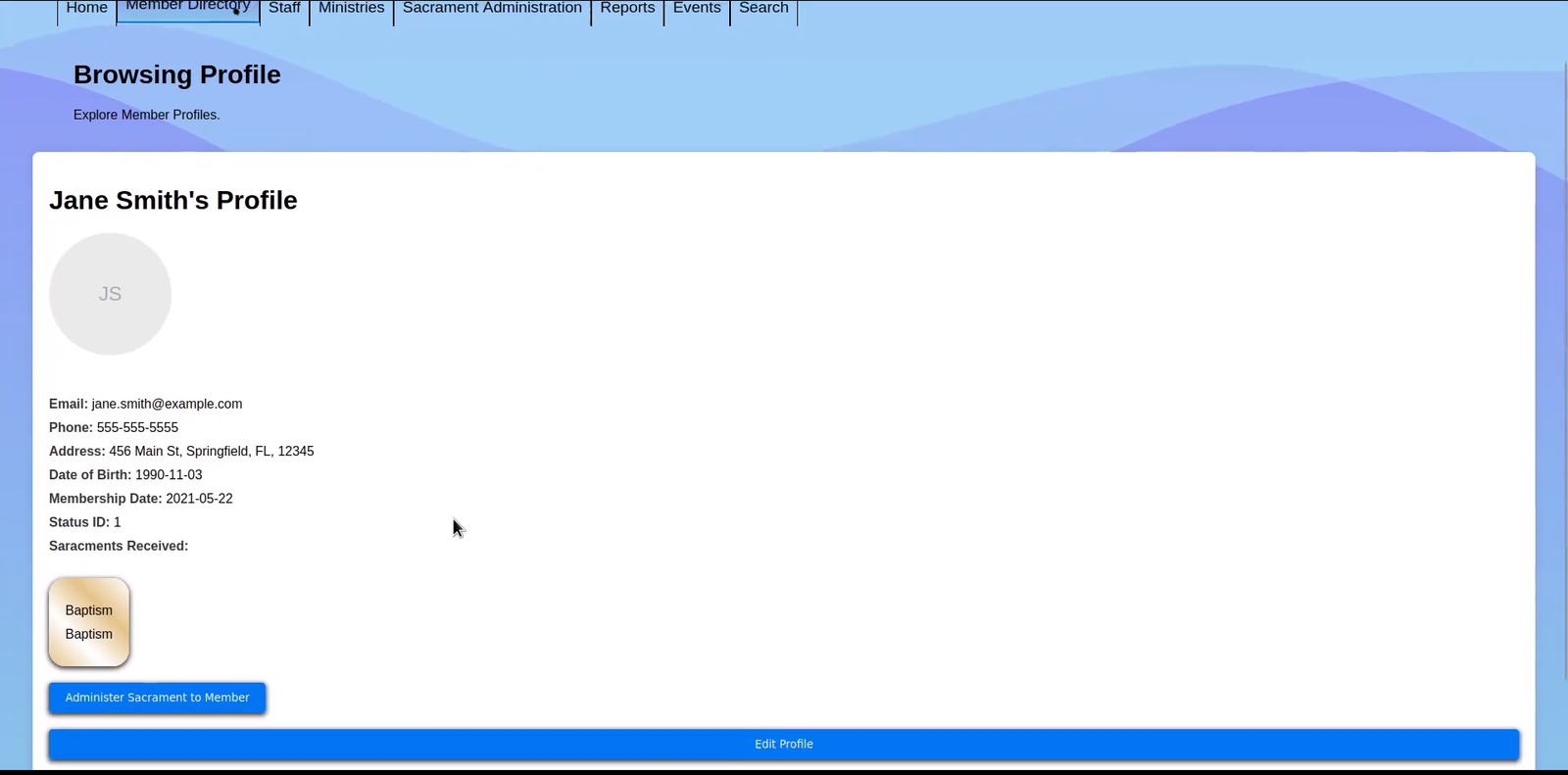 Member and Staff Profiles
